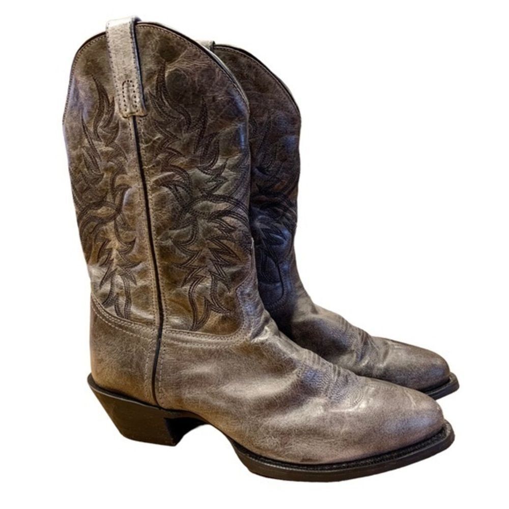 NWOT Laredo Harding Waxed Leather Round Toe Mens Boots Mid‎ Calf 10.5
